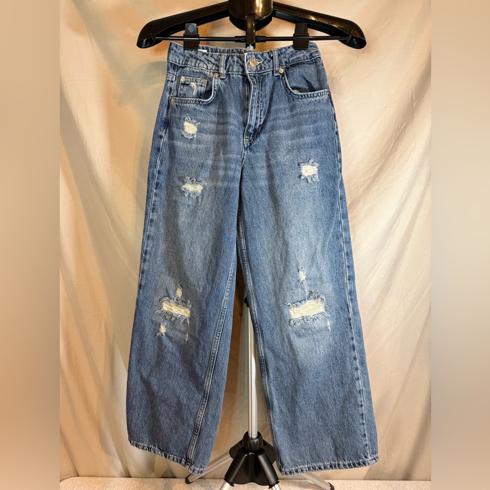 Zara Juniors Distressed Wide-Leg‎ Jeans 👖✨